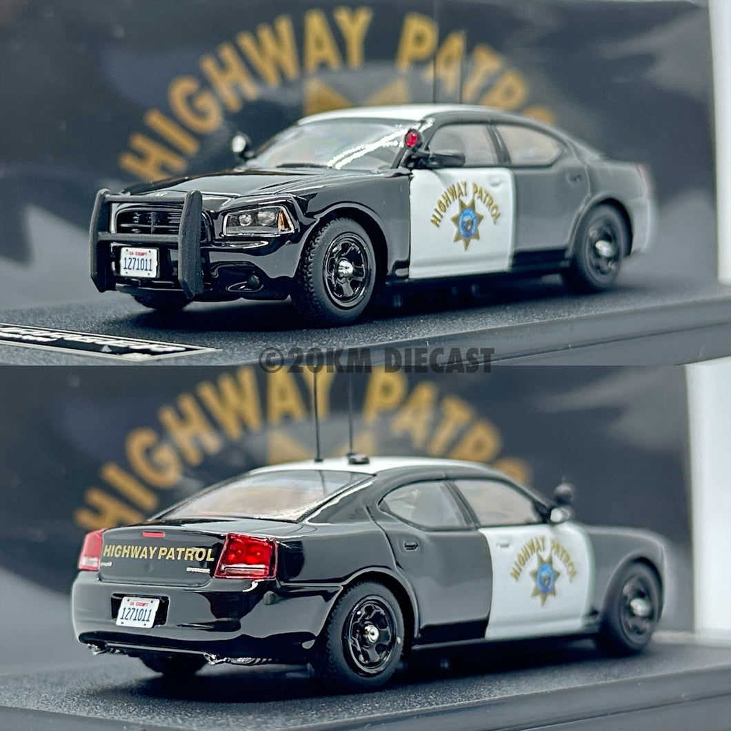Rollin 1/64 Dodge Charger - California Highway Patrol Slicktop (B&W)