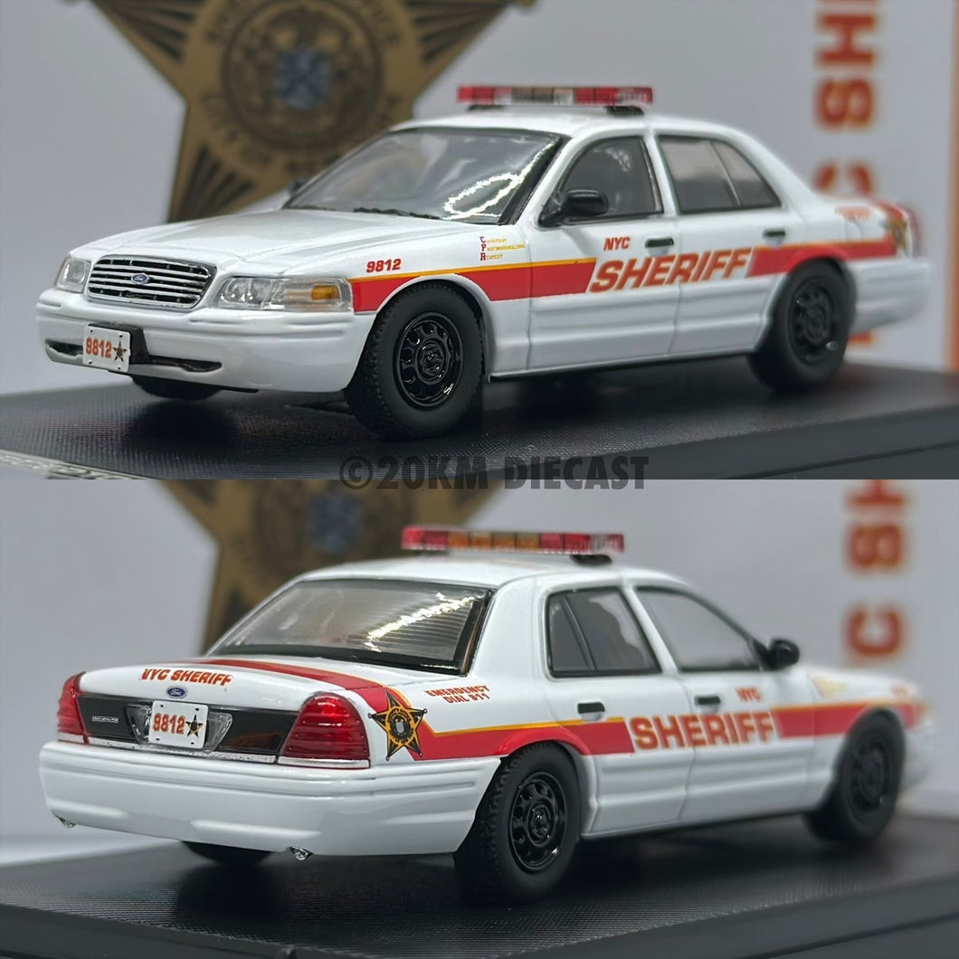 Rollin 1/64 HEC Exclusive - Ford Crown Victoria Police Interceptor - New York City Sheriff