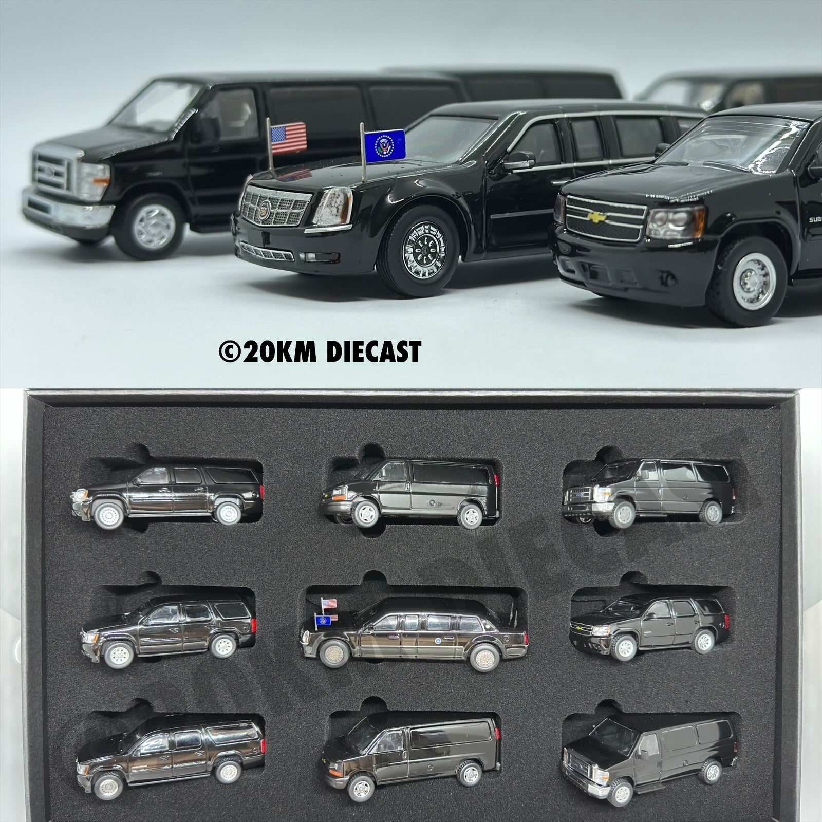 【新品】596 Model HEC Exclusive 1/64 596 Model HEC Exclusive 1/64 President Motorcade set – 20KM