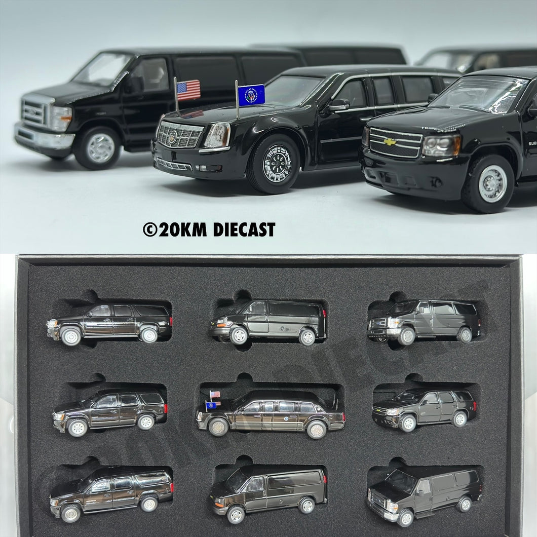 596 Model HEC Exclusive 1/64 President Motorcade set
