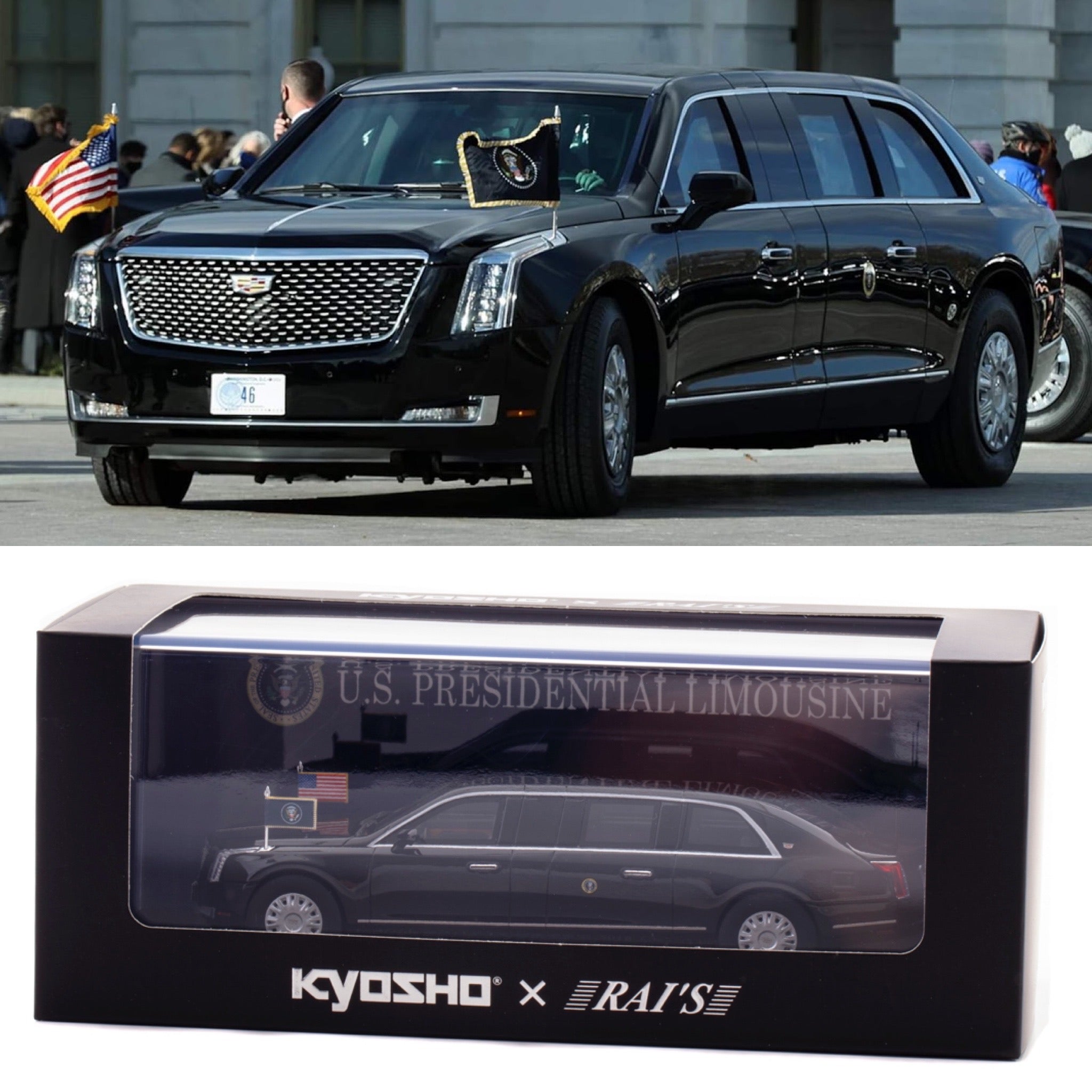Ixo Atlas Luxury : voiture car Cadillac One. Limousine Obama 2009. Coffret. 1/43 Ixo Atlas Luxury : voiture car Cadillac One. Limousine Obama 2009. Coffret. 1/43