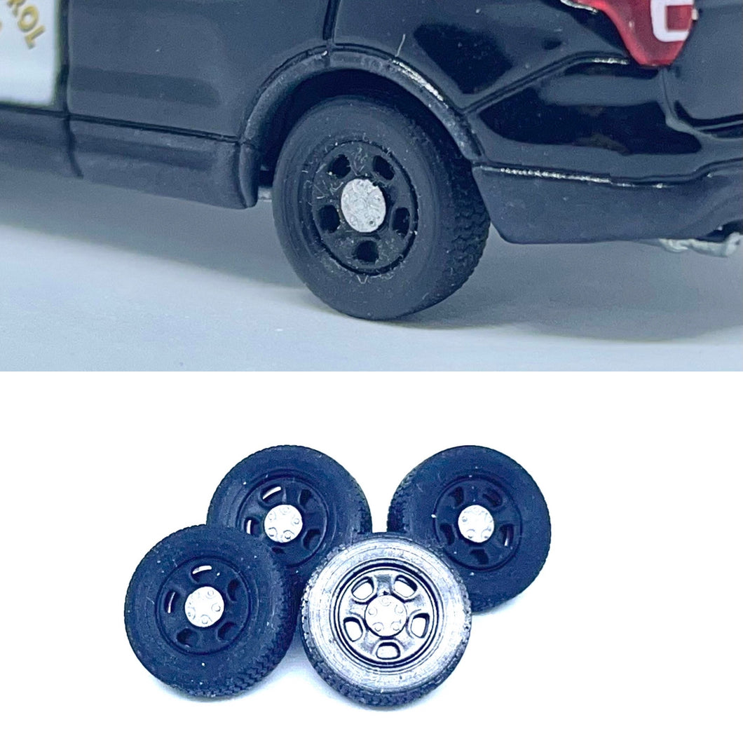 American Cop Rim 1/64 Ford Police Interceptor Wheels – 20KM Diecast