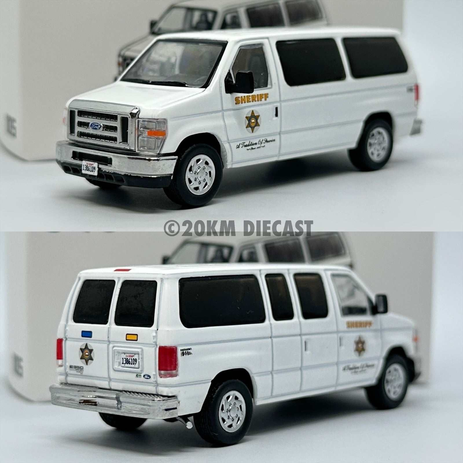 596 Model 1/64 Ford E350 - Los Angeles Sheriff – 20KM Diecast