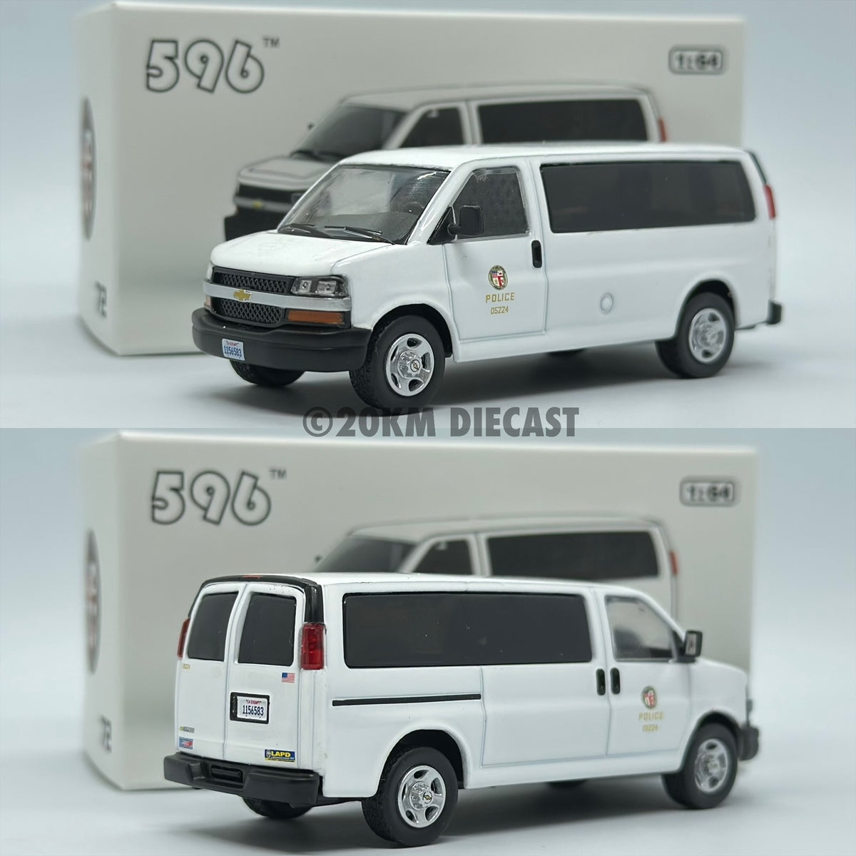 596 Model 1/64 Chevrolet Express (Facelift) - Los Angeles Police Depar ...