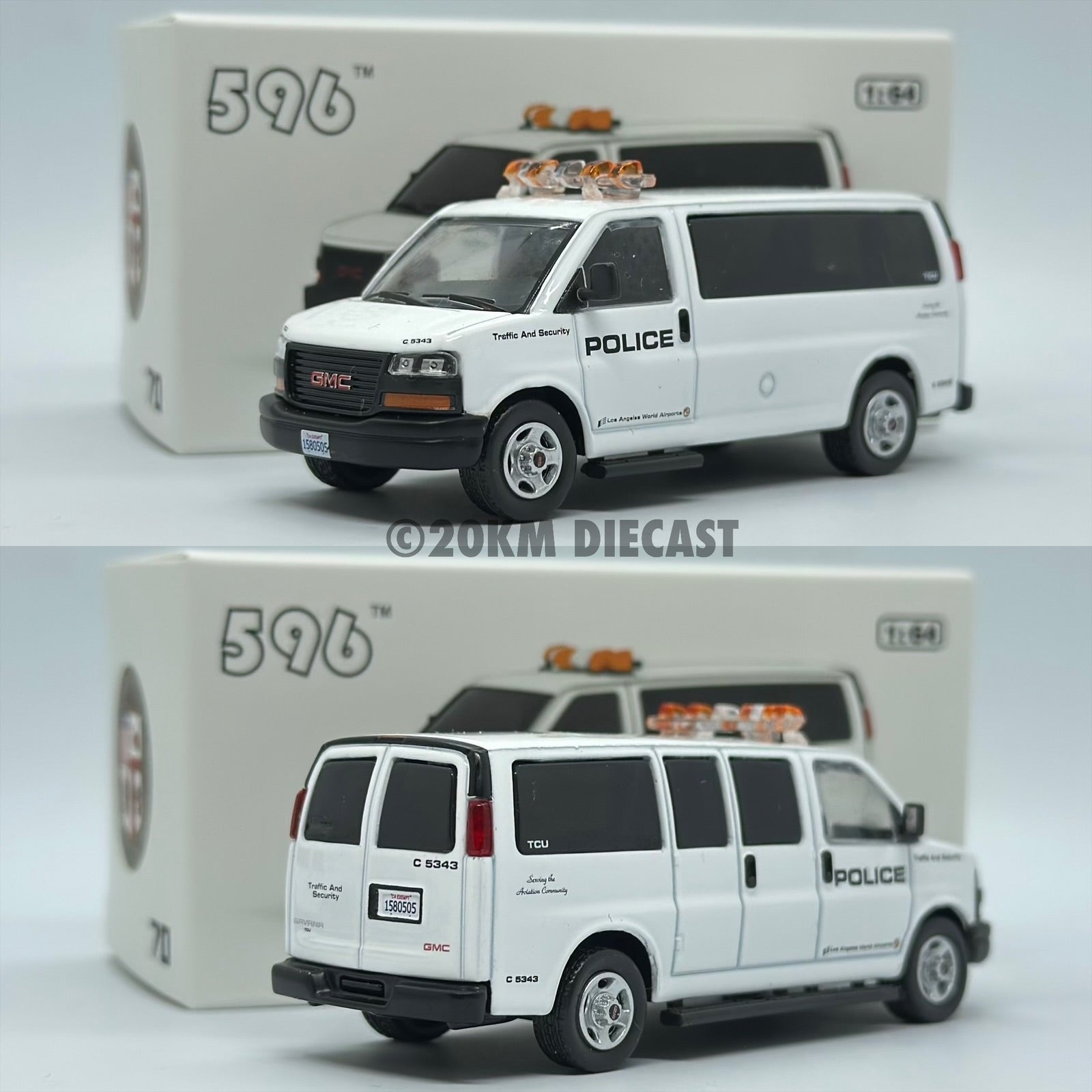 596 Model 1/64 GMC Savana - Los Angeles Airport Police Division