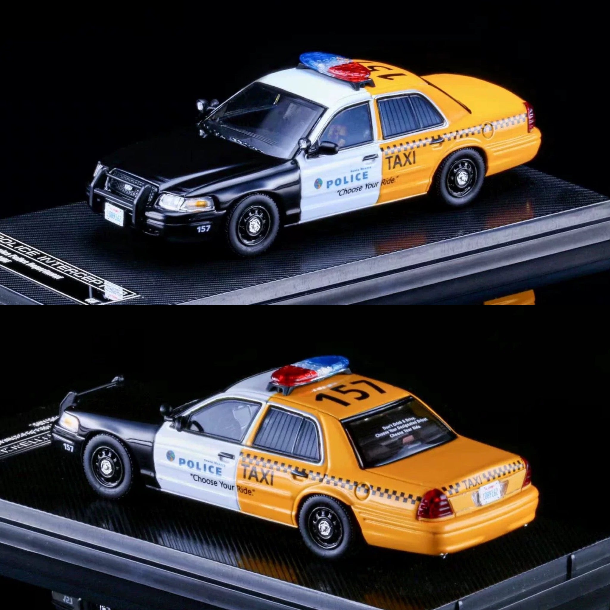Rollin 1/64 Ford Crown Victoria Police Interceptor - Santa Monica