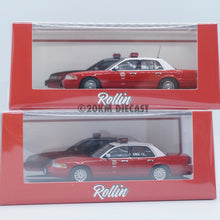 Load image into Gallery viewer, Rollin 1/64 Ford Crown Victoria Police Interceptor - Los Angeles Fire Department (LAFD) 2 cars set
