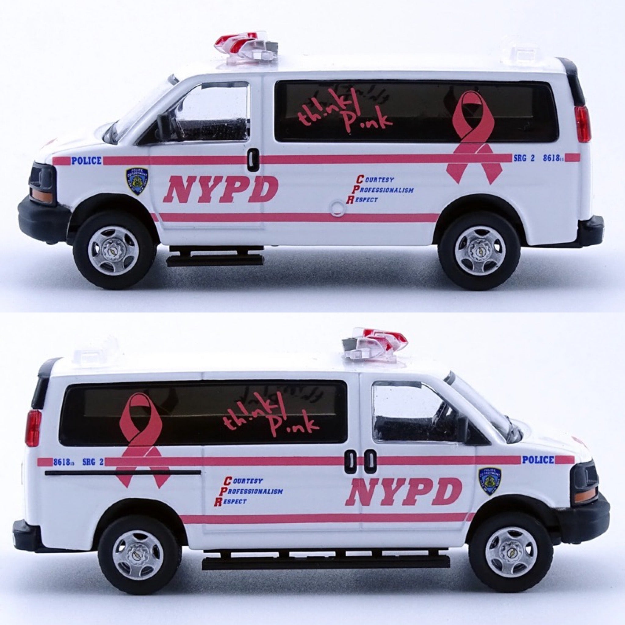 596 Model 1/64 Chevrolet Express - NYPD (Breast Cancer Awareness ...