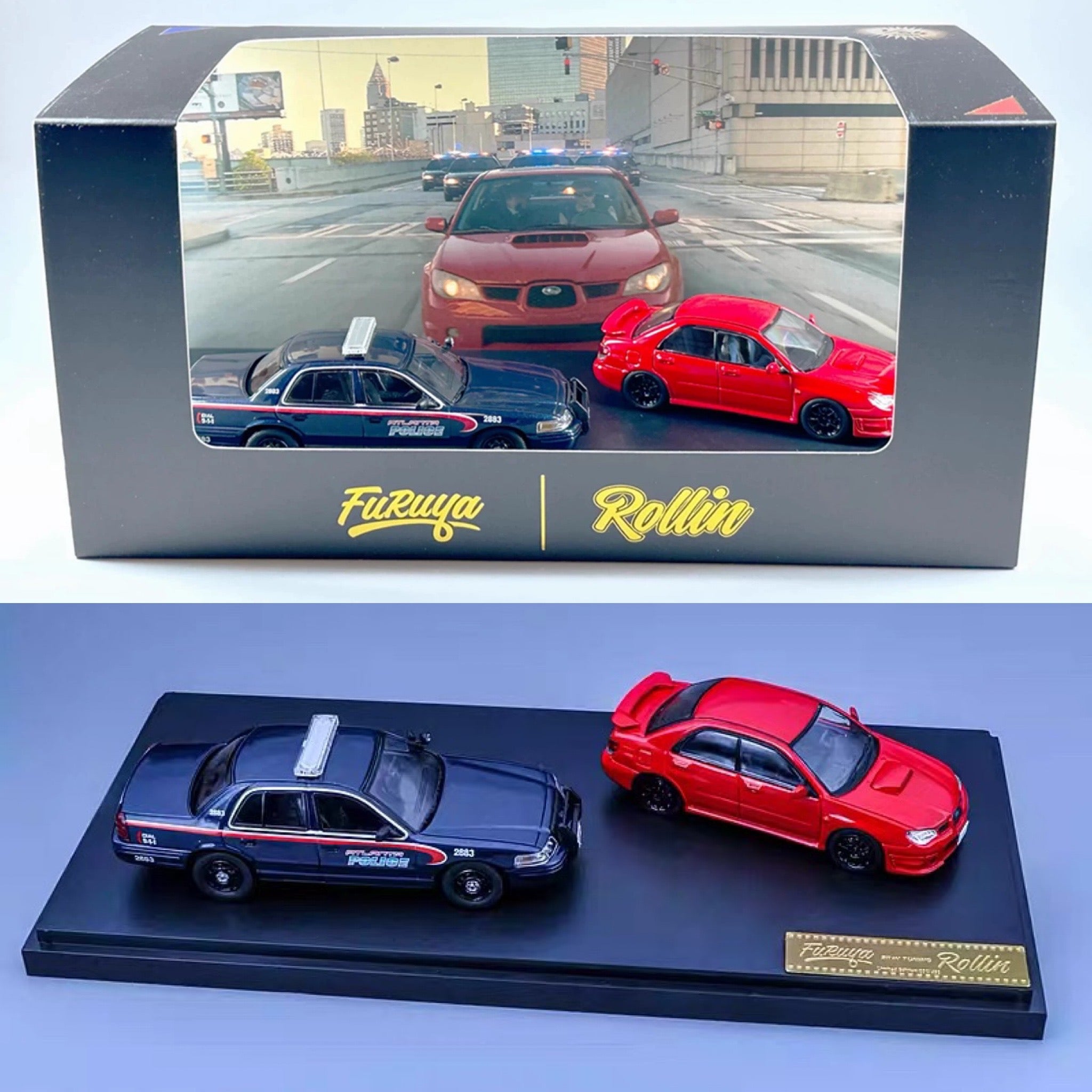 Rollin/Furuya 1/64 Ford Crown Victoria Atlanta Police & Subaru