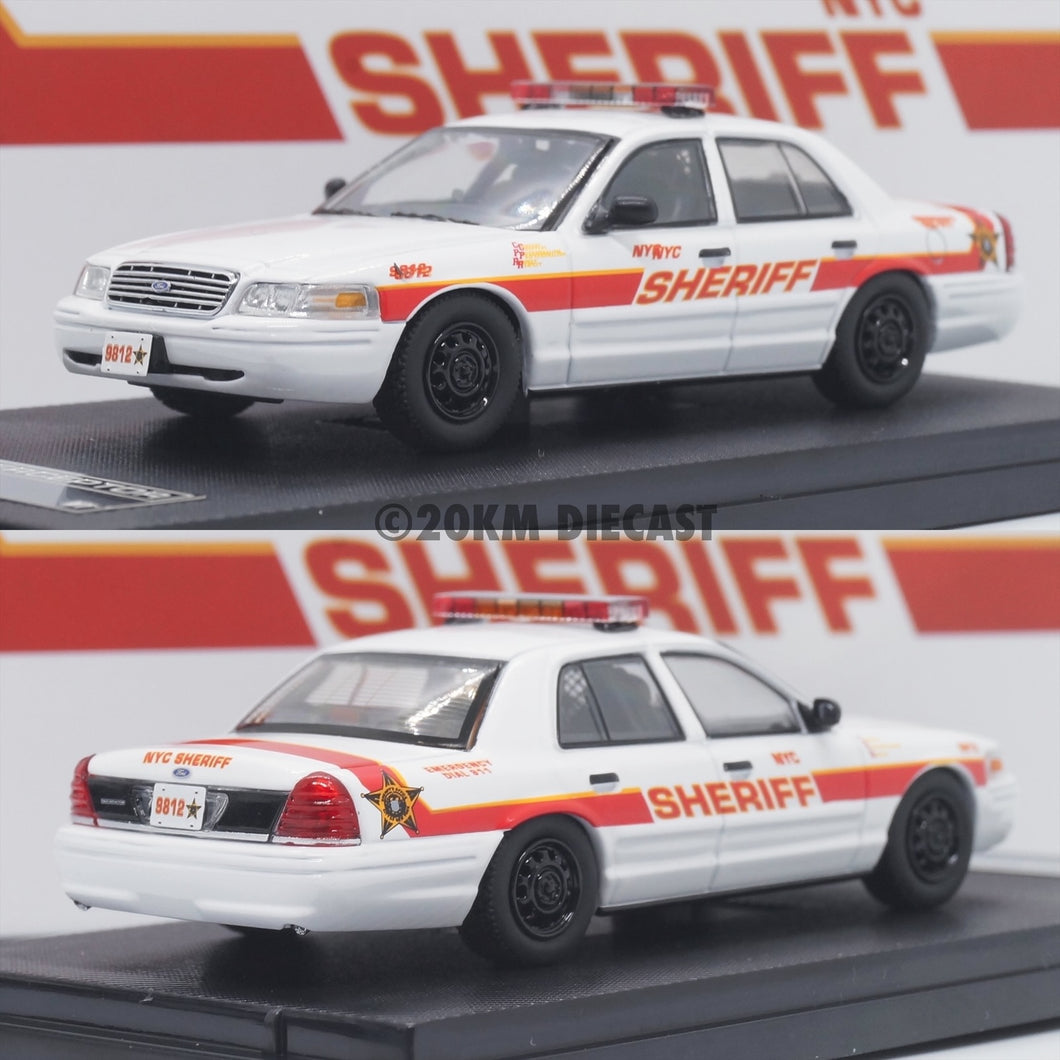 Rollin 1:64 HEC Bianco NYCSO CV Crown Victoria 2023 – Modello Auto Pressofuso