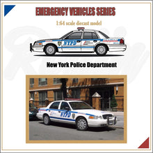 Load image into Gallery viewer, Rollin 1/64 Ford Crown Victoria Police Interceptor - NYPD New York City Police Department Auxiliary
