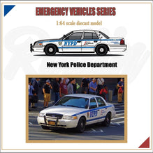 Load image into Gallery viewer, Rollin 1/64 Ford Crown Victoria Police Interceptor - NYPD New York City Police Department Highway Patrol Slicktop
