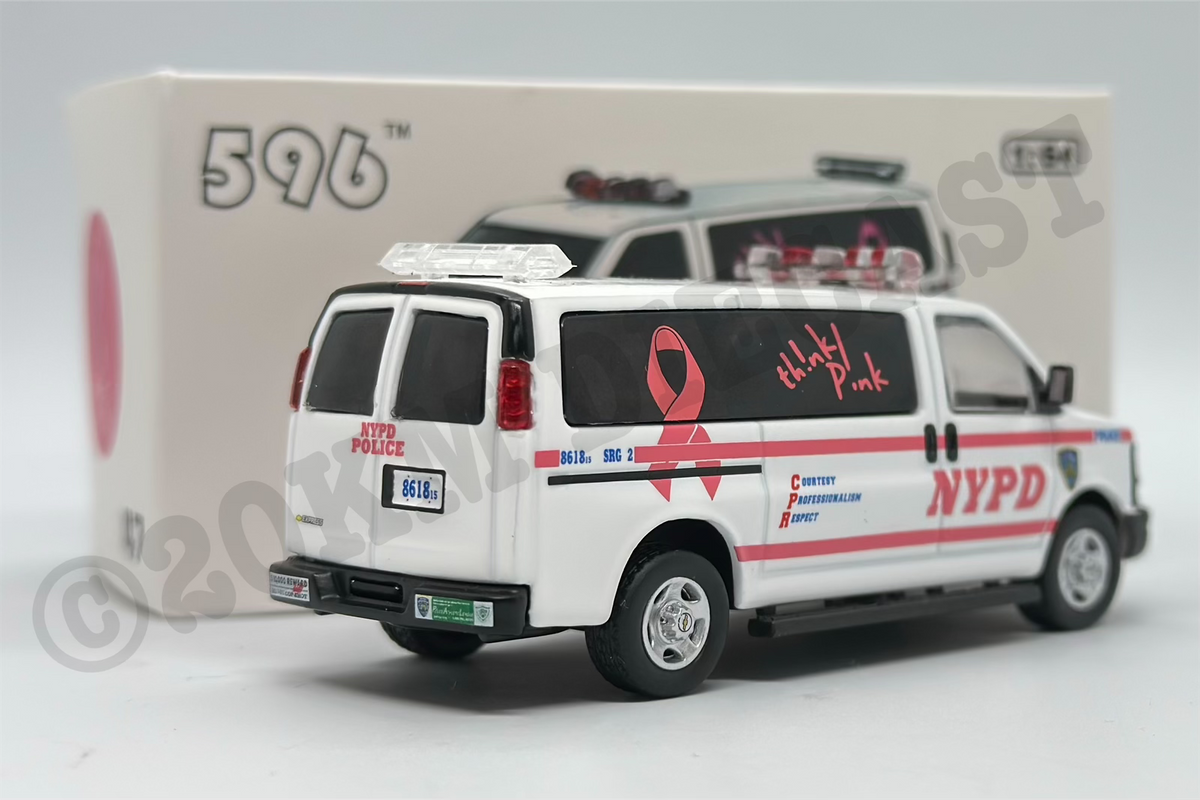 596 Model 1/64 Chevrolet Express - NYPD (Breast Cancer Awareness ...