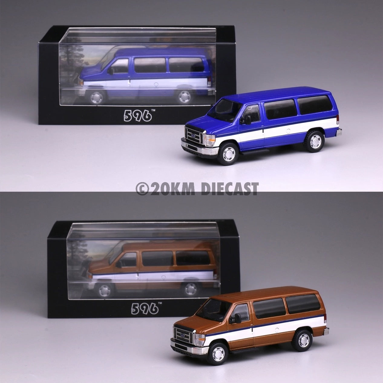 596 Model 1/64 Ford E350 Van – 20KM Diecast