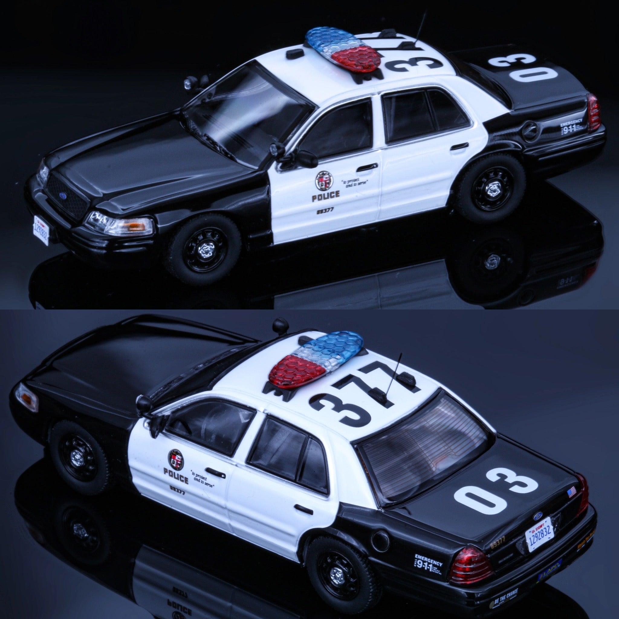 Rollin 1/64 Ford Crown Victoria Police Interceptor - Los Angeles