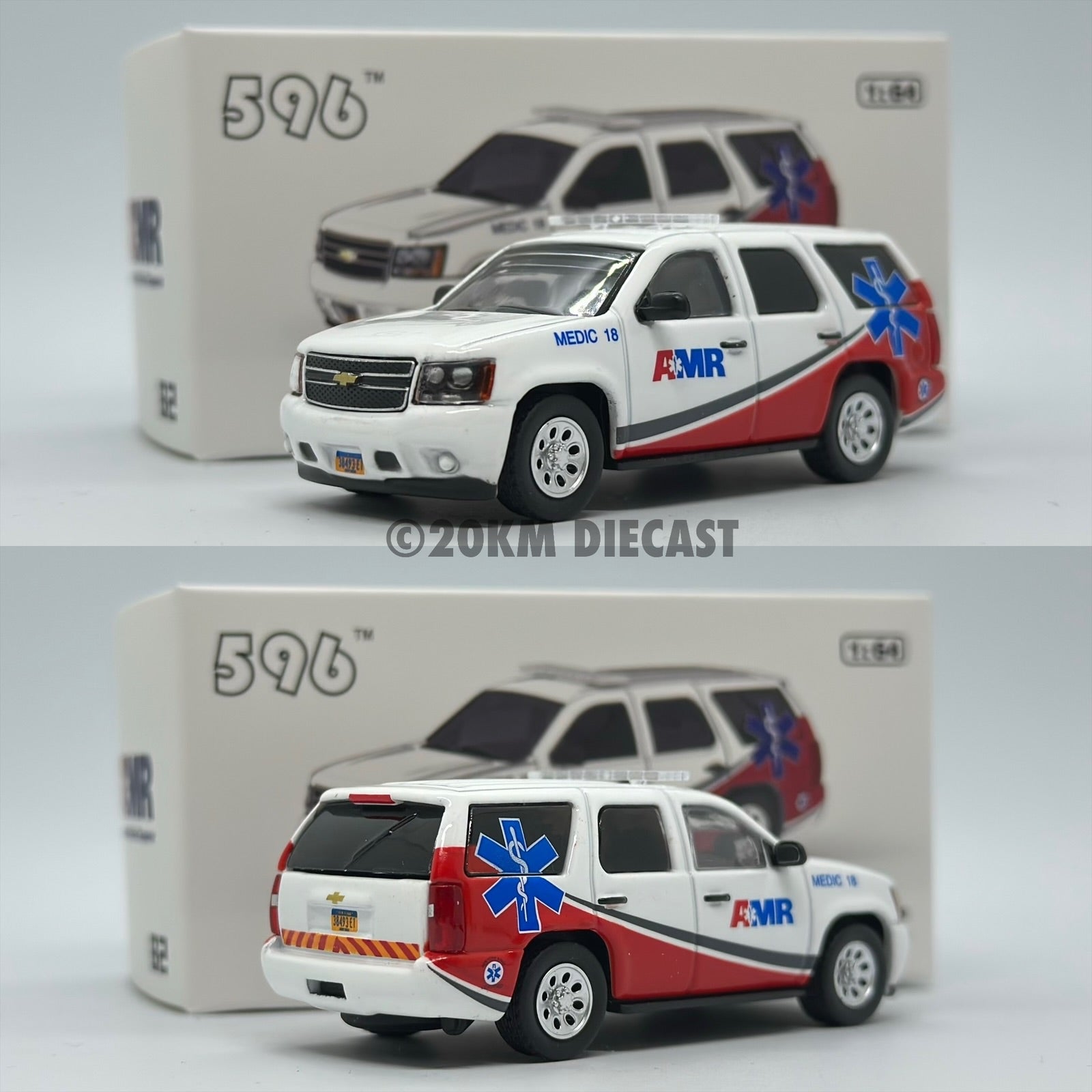 596 Model 1/64 Chevrolet Tahoe - American Medical Response – 20KM