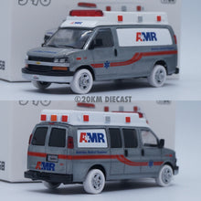 Load image into Gallery viewer, 596 Model 1/64 Chevrolet Express (Facelift) - American Medical Response Ambulance (AMR)
