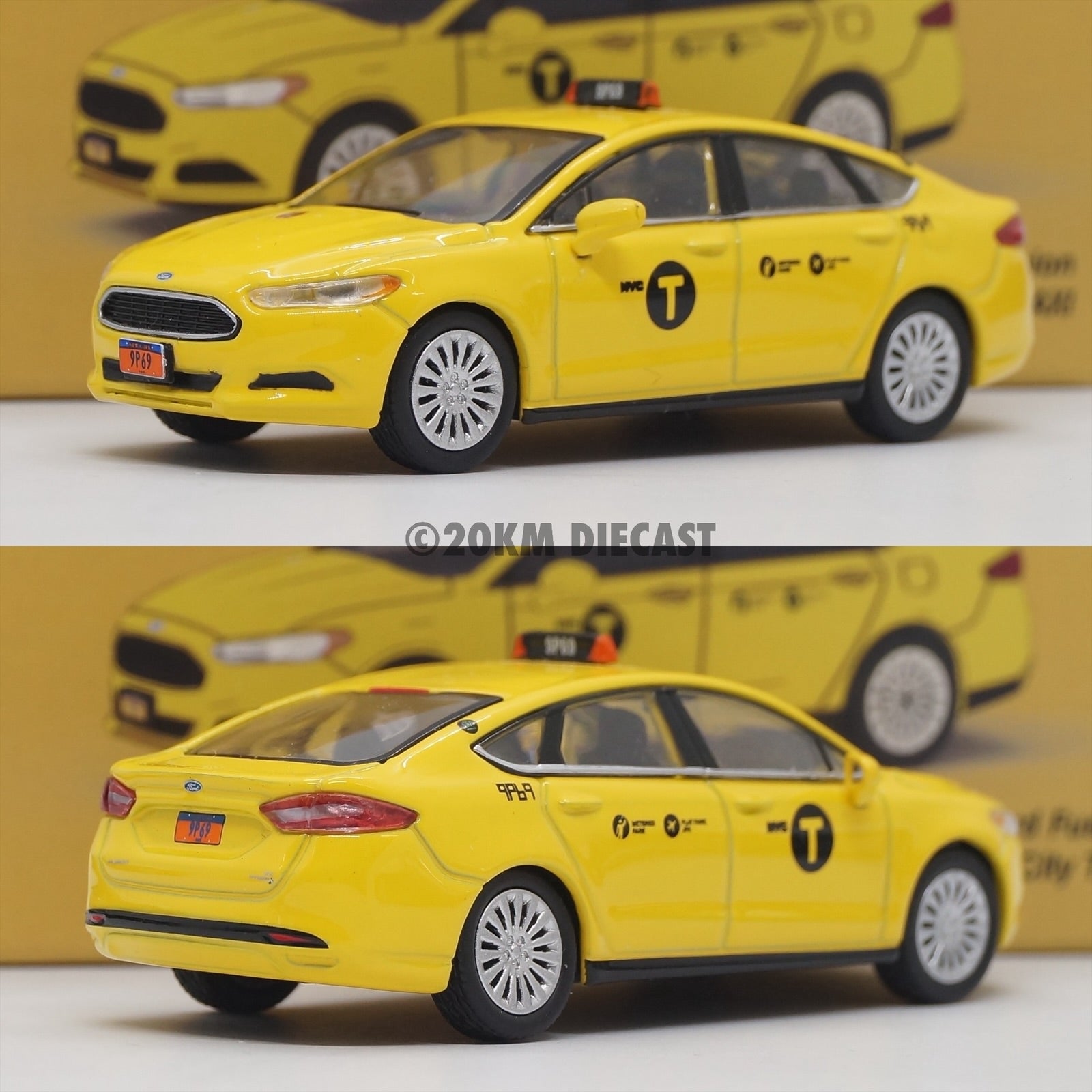 596 Model 1/64 2013 Ford Fusion -NYC Taxi – 20KM Diecast