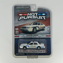 Load image into Gallery viewer, Greenlight 1/64 Hot Pursuit Series 22 - 2011 Ford Crown Victoria Police Interceptor - US Capitol Police
