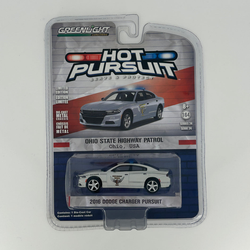 Greenlight 1/64 Hot Pursuit Series 24 - 2016 Dodge Charger - Ohio State Highway Patrol