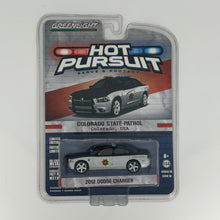 Load image into Gallery viewer, Greenlight 1/64 Hot Pursuit Series 18 - 2012 Dodge Charger - Colorado State Patrol
