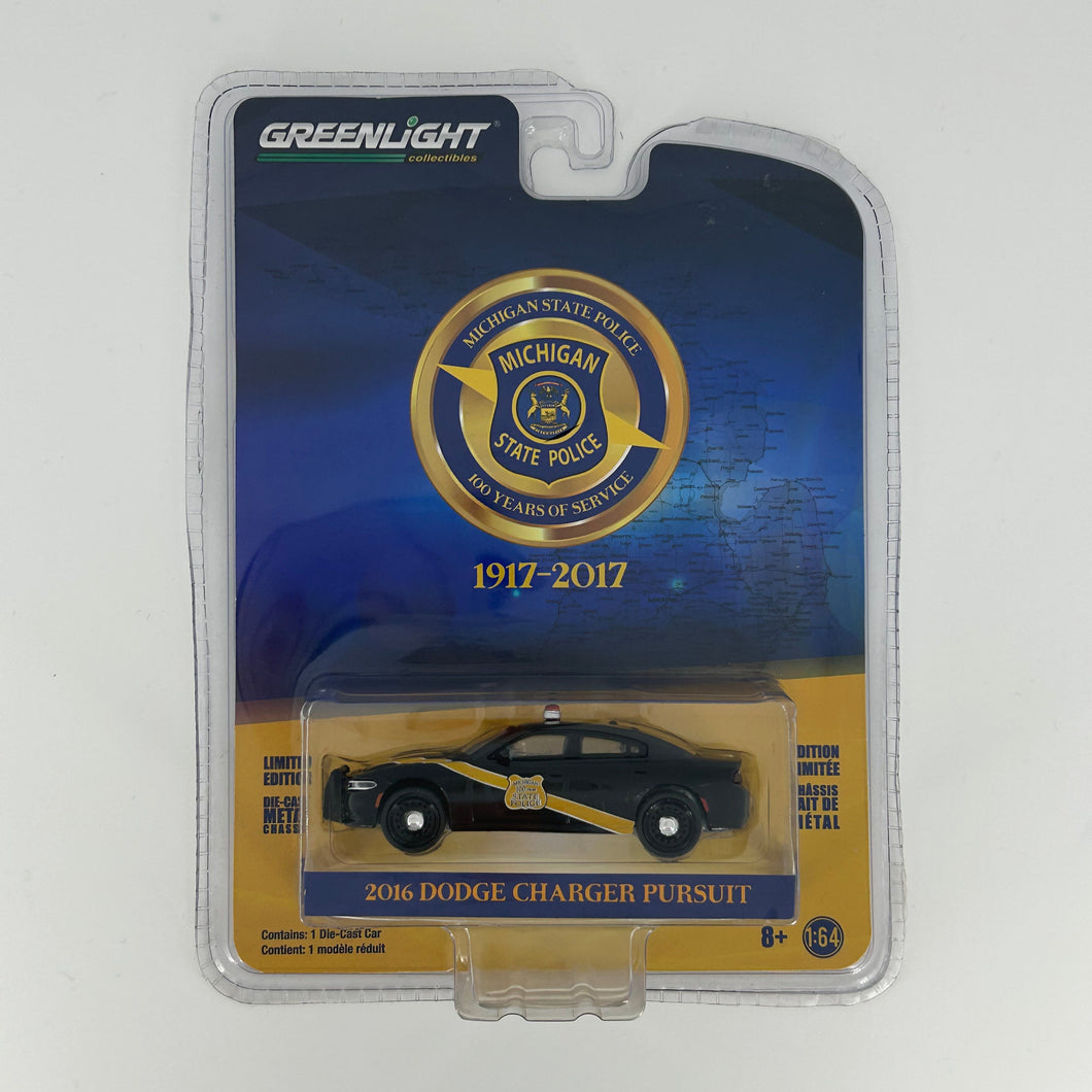 Greenlight 1/64 Anniversary Collection Series 6 - 2016 Dodge Charger Police - Michigan State Police 100th Anniversary