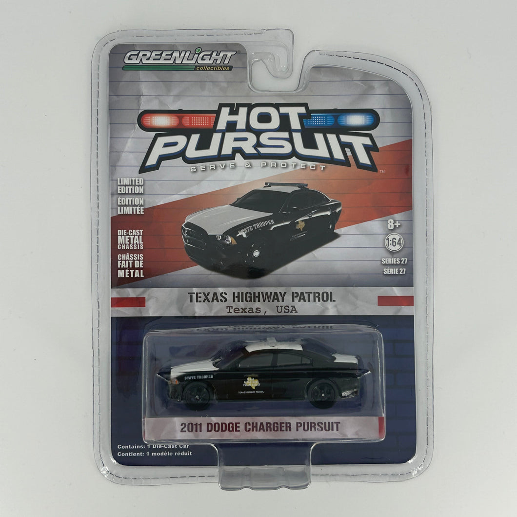 Greenlight 1/64 Hot Pursuit Series 27 - 2011 Dodge Charger Pursuit - Texas Highway Patrol