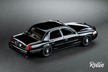 Load image into Gallery viewer, [Pre-Order] Rollin 1/64 Ford Crown Victoria Police Interceptor - Blank Black
