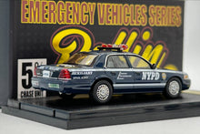 Load image into Gallery viewer, Rollin 1/64 Ford Crown Victoria Police Interceptor - New York Police Department NYPD Auxiliary (Chase Car)
