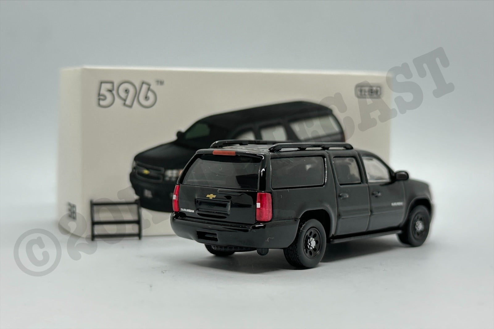 596 Model 1/64 Chevrolet Suburban - Blank Black Police