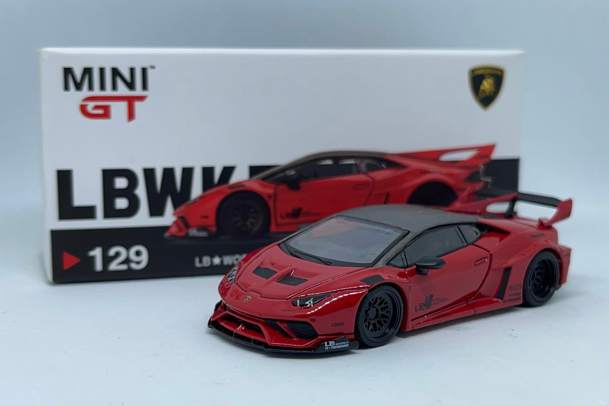 Mini GT 1/64 Lamborghini Huracan GT LB Silhouette LBWK Rosso Mars LHD ...