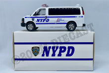 Load image into Gallery viewer, 596 Model 1/64 Chevrolet Express - New York Police Department (NYPD)

