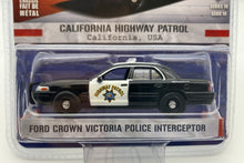 Load image into Gallery viewer, Greenlight 1/64 Hot Pursuit Series 19 - 2008 Ford Crown Victoria Police Interceptor - California Highway Patrol (CHP) #42760-C
