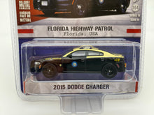 Load image into Gallery viewer, Greenlight 1/64 Hot Pursuit Series 19 - 2015 Dodge Charger - Florida Higway Patrol Police #42760-F
