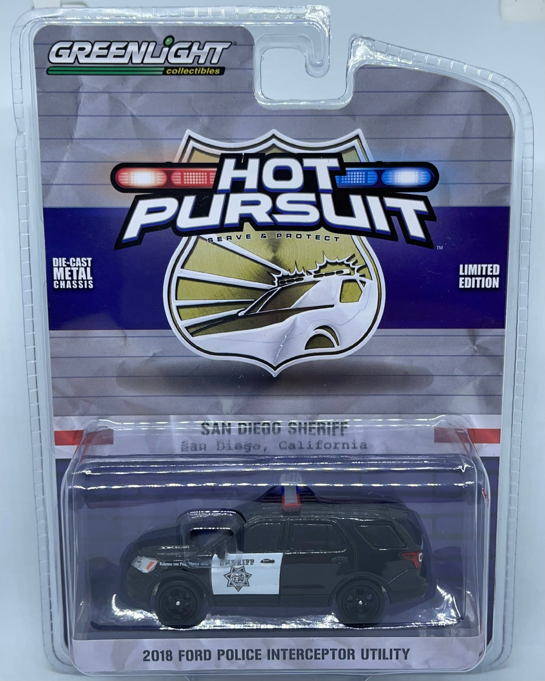 Greenlight 1/64 Exclusive (San Diego Sheriff) 2018 Ford Police Interceptor Utility