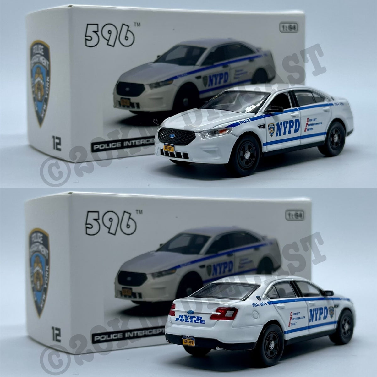 596 Model 1/64 2013 Ford Police Interceptor Sedan - New York Police De ...