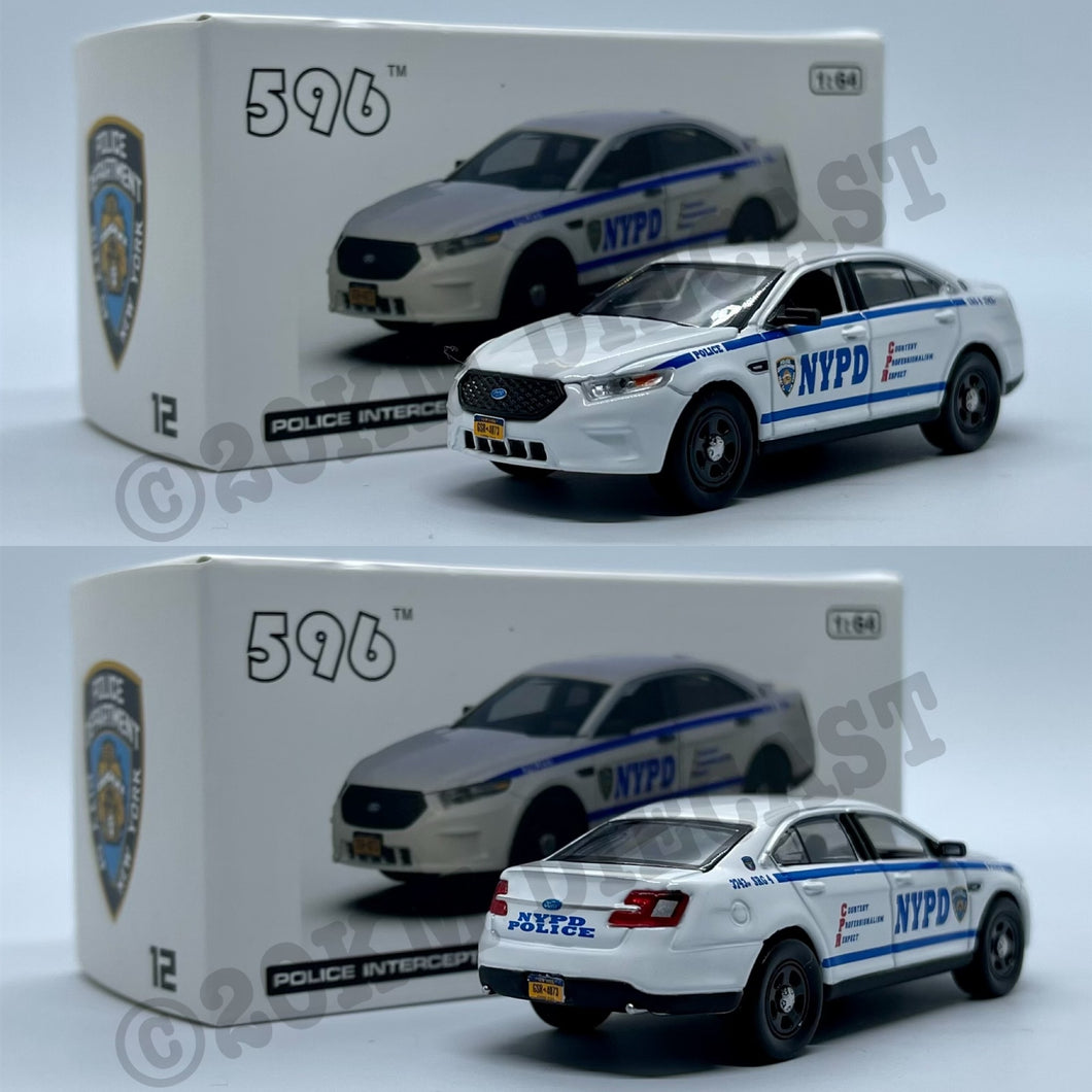 596 Models 1/64 2013 Ford Police Interceptor Sedan - New York Police Department (NYPD)