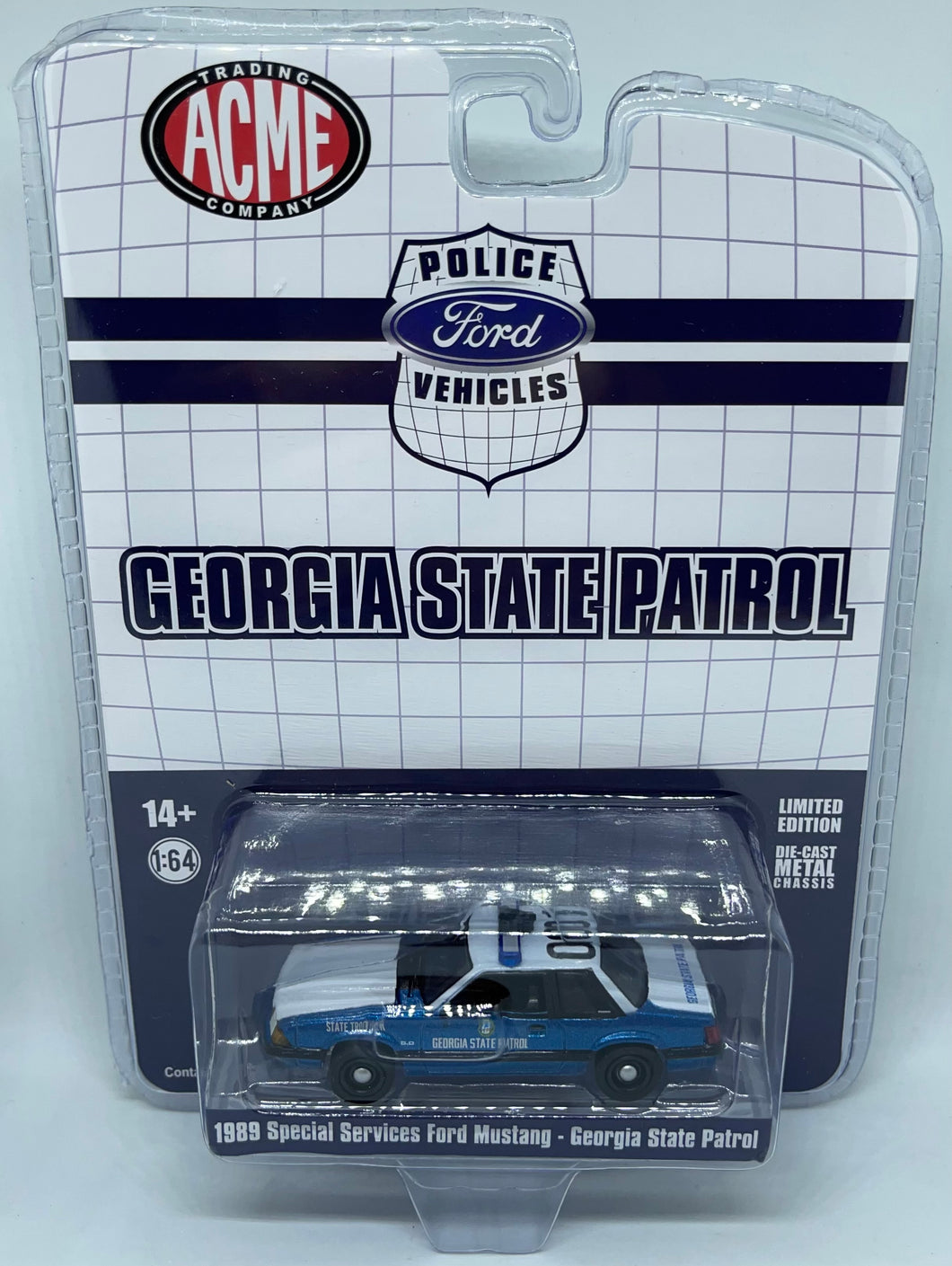 Greenlight 1/64 1989 Ford Mustang - Georgia State Patrol (ACME Exclusive)