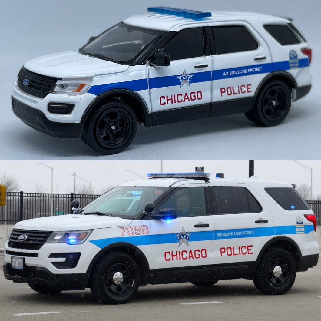 Greenlight 1/64 2016 Ford Police Interceptor - Chicago Police Department (Custom)