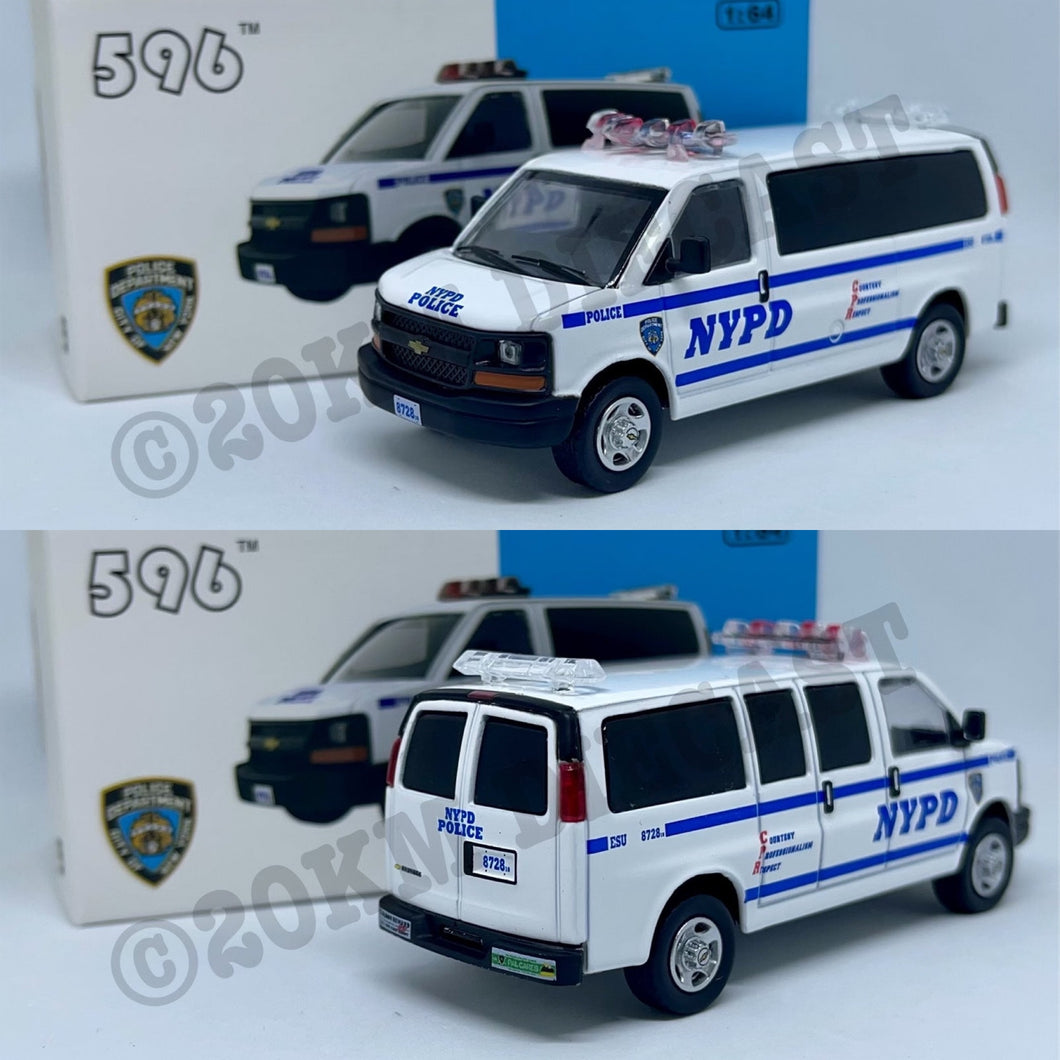 596 Models 1/64 Chevrolet Express - New York Police Department (NYPD)