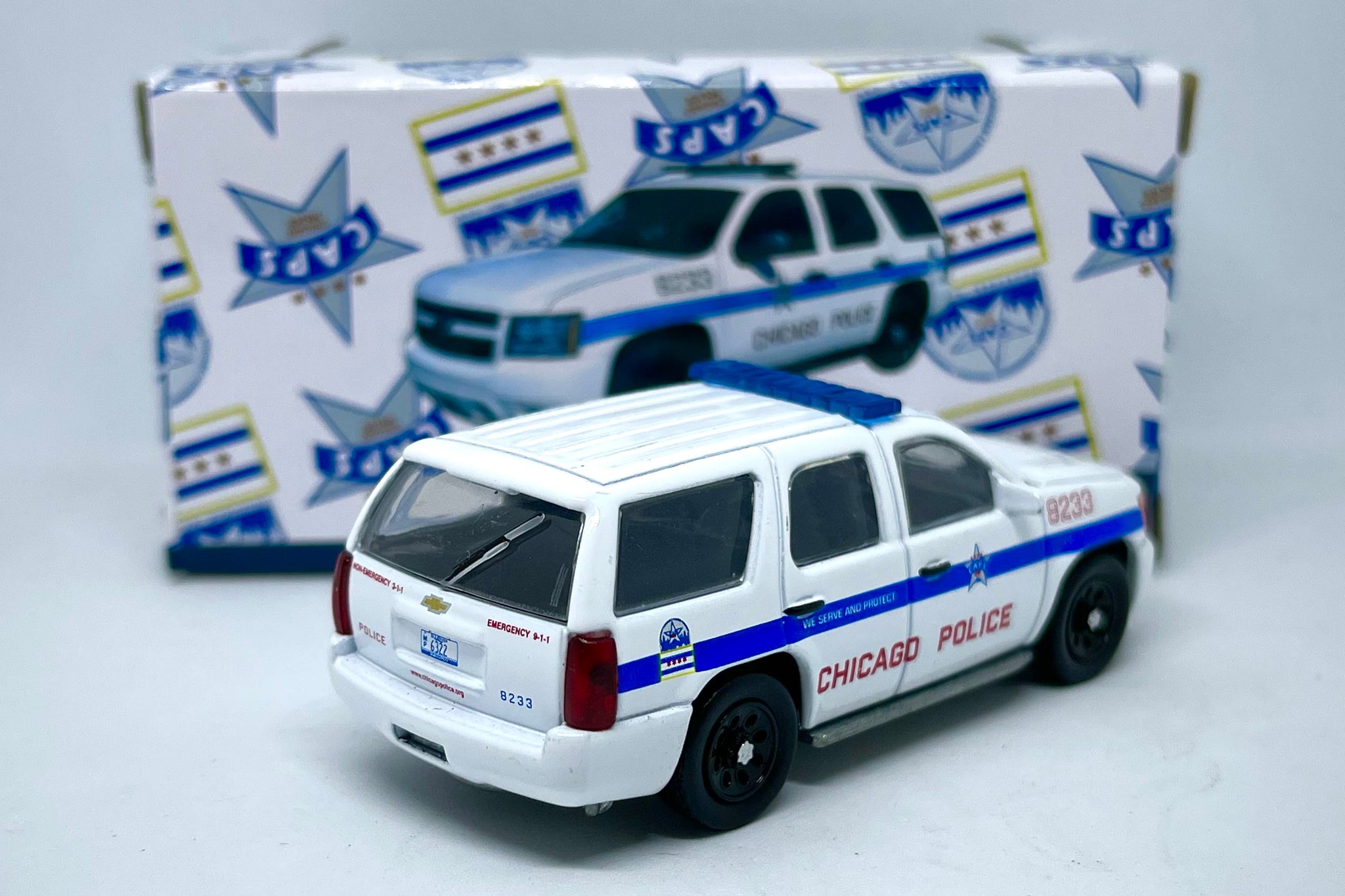 596 Model 1/64 Chevrolet Tahoe - Chicago Police Department – 20KM Diecast