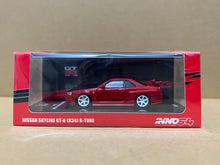Load image into Gallery viewer, Inno64 1/64 Nissan Skyline GT-R R34 R-Tune Active Red With Carbon Bonnet (IN64-R34RT-ARED)
